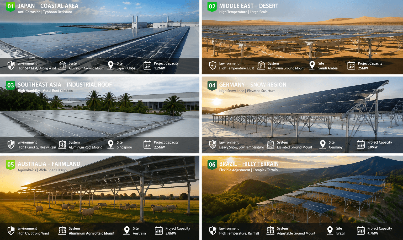 Global Projects - Steel Ground Mounting System Trusted Performance Worldwide