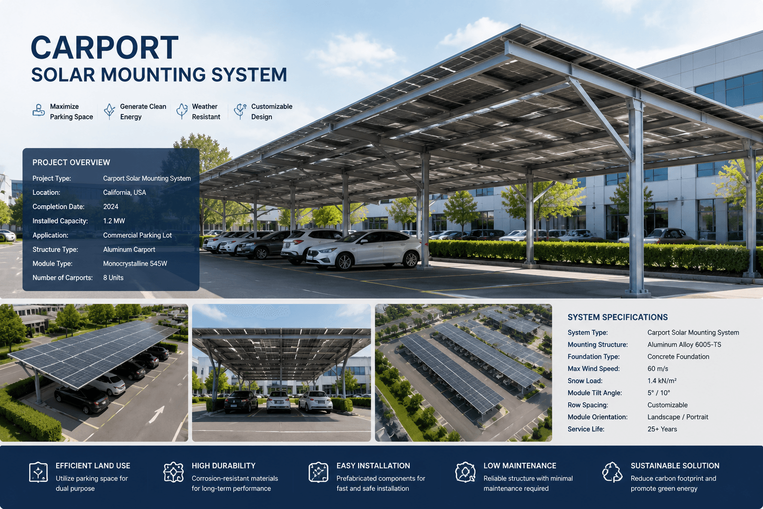 Global Projects - Carport Solar Mount Trusted Performance Worldwide